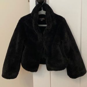 Toddler Black Faux Fur Jacket